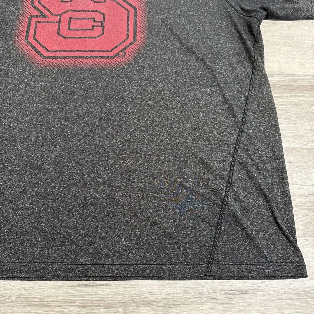 NC State Wolfpack Shirt Adidas Climalite Men's Gray 4XL 100% Polyester Tee